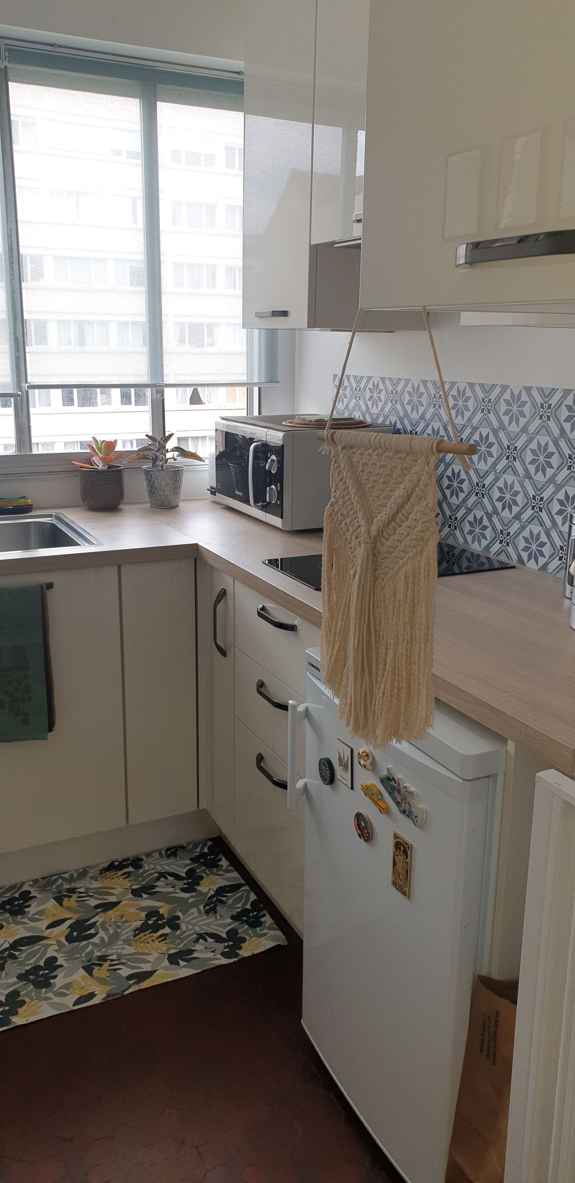 Réfrigérateur, micro-ondes, plaque de cuisson, lave-vaisselle