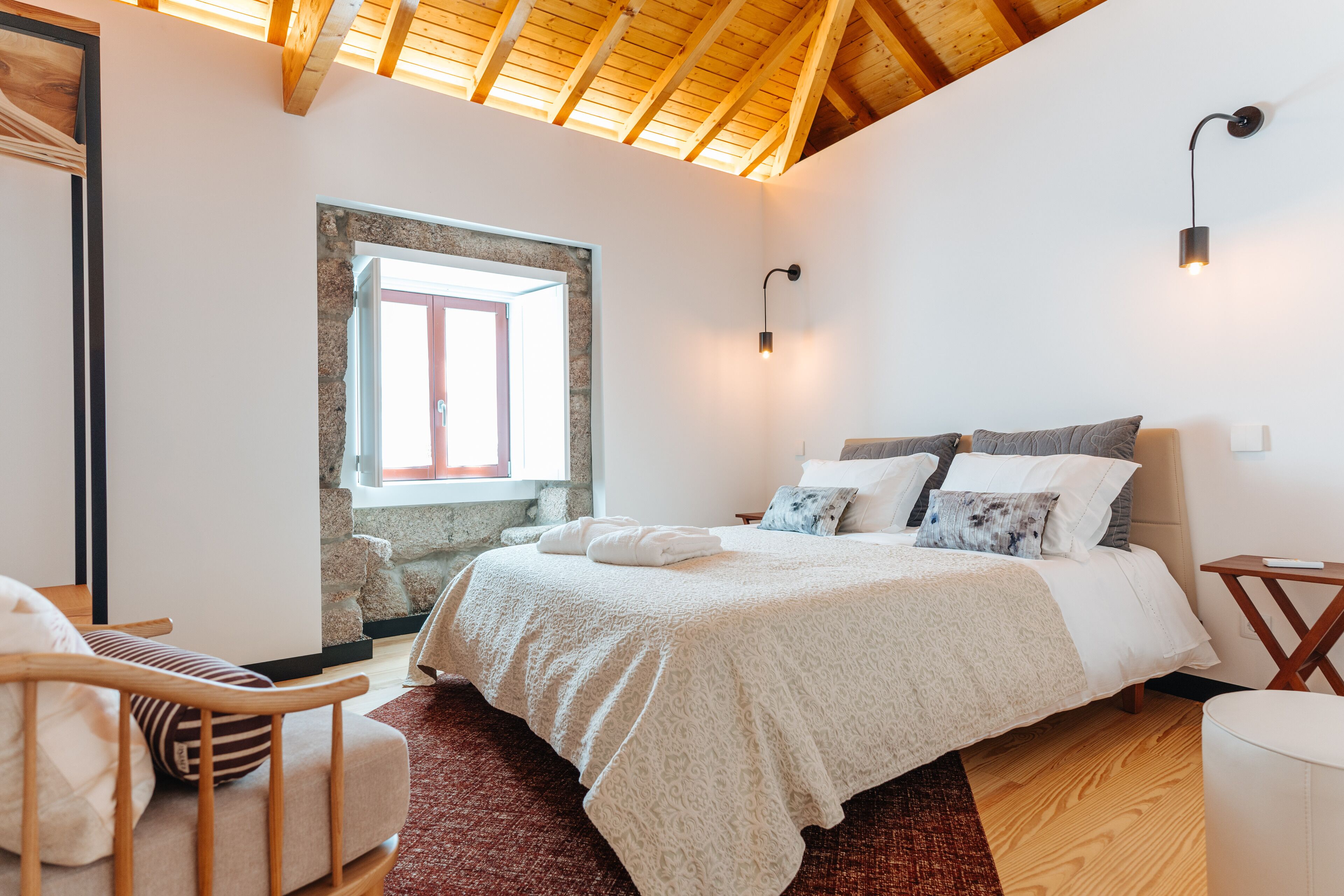 Premium bedding, memory foam beds, individually decorated