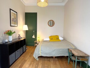 2 bedrooms, in-room safe, soundproofing, iron/ironing board