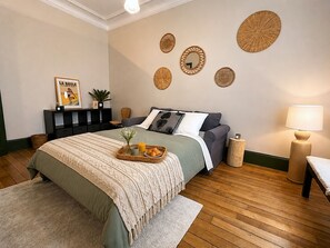 2 bedrooms, in-room safe, soundproofing, iron/ironing board