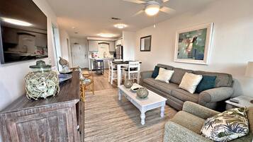 Condo, Multiple Beds, Pool Access, Garden View (Gulf Shores Plantation 4312) | Living area | Smart speakers