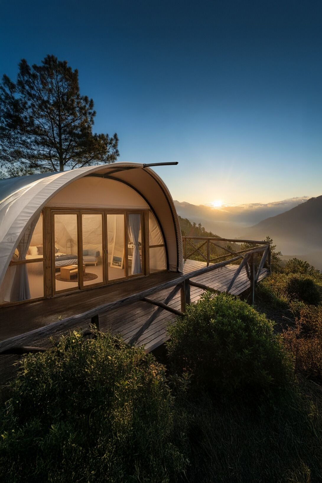 Vista frontal de la propiedad