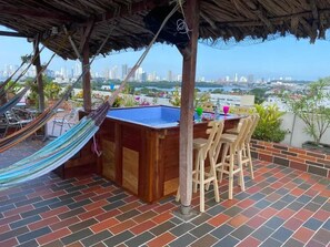 Property grounds - La Terraza De Estella, double room with shared kitchen and 360° view rooftop!
 (Cartagena de Indias)