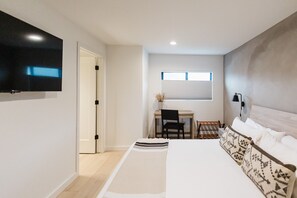 Desk, free WiFi, bed sheets