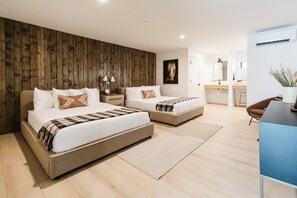 Desk, free WiFi, bed sheets