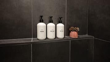 Secador de pelo, toallas