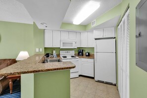 Fridge, microwave, oven, stovetop - Seaside Escape: Your Perfect 1BR Condo Getaway (Myrtle Beach)