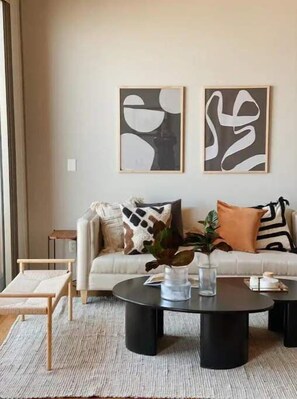 Living area - Trendy Loft on Paseo de la Reforma with amenities. (MEXICO CITY)