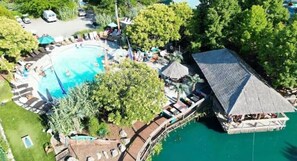 屋外プール、温水プール