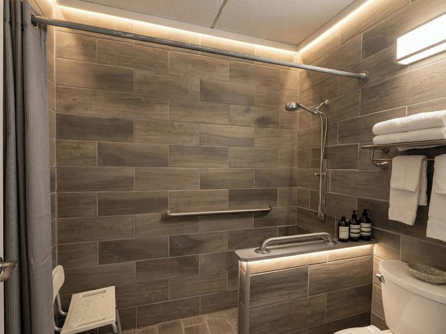 Room, 1 Katil Raja (King), Non Smoking (Accessible) | Bilik Mandi | Kelengkapan dandanan diri percuma, pengering rambut, tuala disediakan