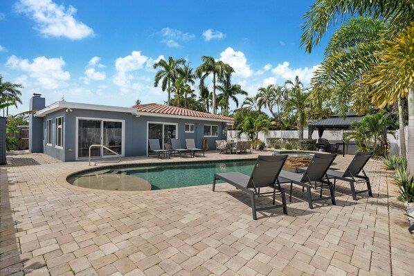 A heated pool