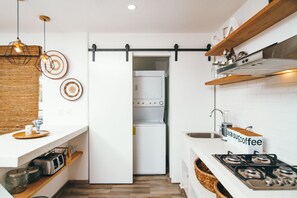 Fridge, microwave, coffee/tea maker, toaster - Beach Studio Apartment in Gated Community (Cabo Bello)