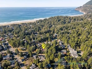 Aerial view - Manzanita Cedar House (Manzanita)