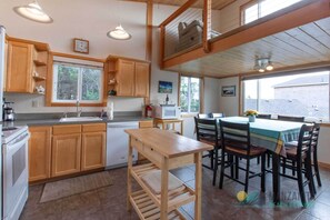 Fridge, microwave, oven, stovetop - Ocean Views, 150 feet to the beach! Dog Friendly, Hot Tub! (Manzanita)