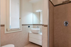 Regadera, secadora de cabello, bidet, toallas