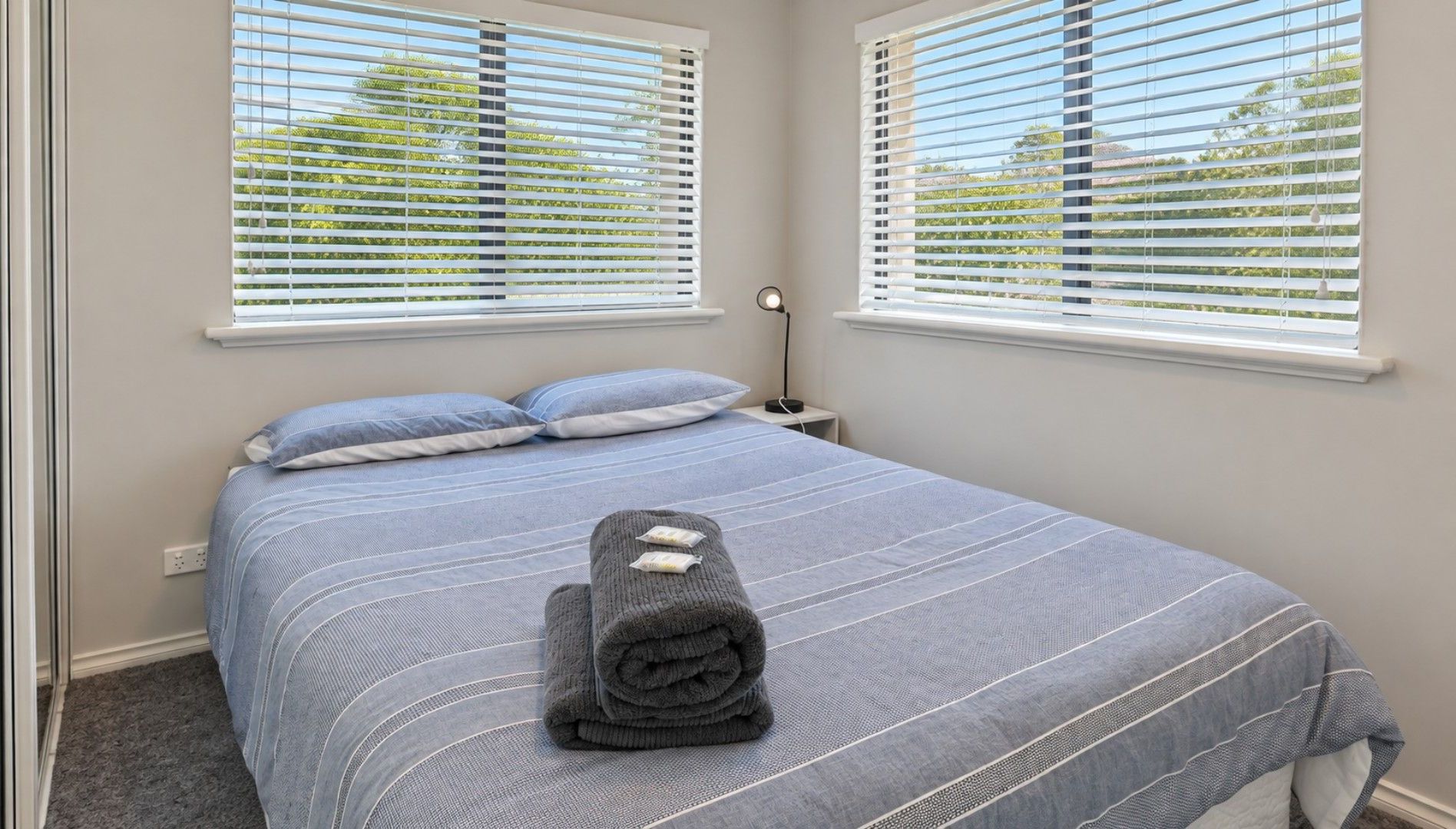 2 bedrooms, bed sheets
