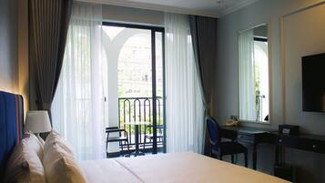 Ropa de cama de alta calidad y minibar