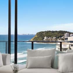 Luxury Apartment, Ocean View | Living area | 45-inch Smart TV with cable channels