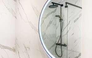 Shower, hair dryer