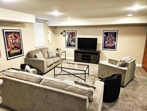TV, table football, ping pong