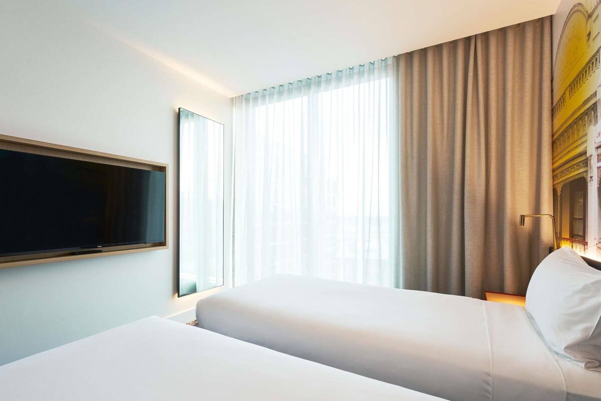 In-room safe, desk, laptop workspace, blackout drapes