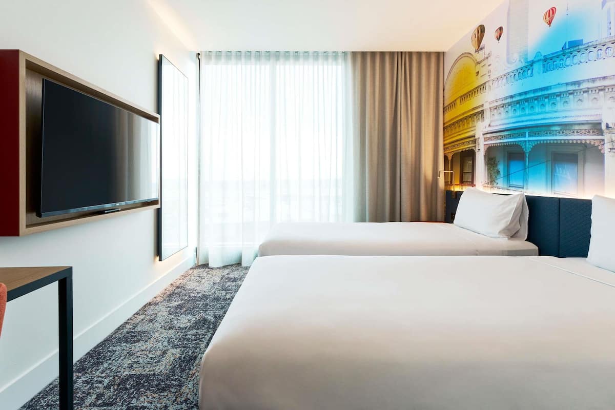 In-room safe, desk, laptop workspace, blackout curtains