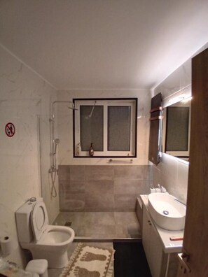 Hårføner, håndklær, såpe og sjampo