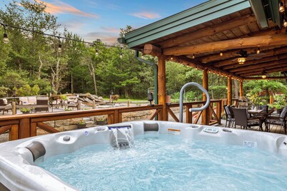 Bigwood Cabin | Near Camelback Skiing, Hot Tub, Game Room, Firepit & Yard