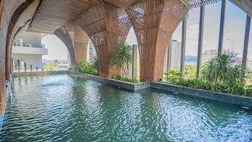 Indoor pool, open 5:00 AM to 8:00 PM, sun loungers