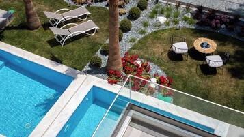 Luxury Villa, 3 Bedrooms, Poolside | Terrace/patio