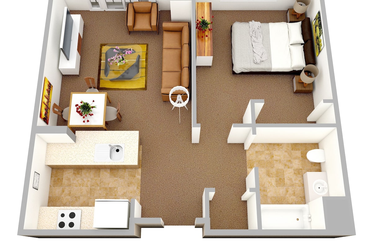 Deluxe Studio, Lake View | 2 bedrooms, blackout drapes, soundproofing, iron/ironing board