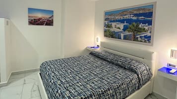 Mykonos room | Premium bedding, down comforters, minibar, free WiFi