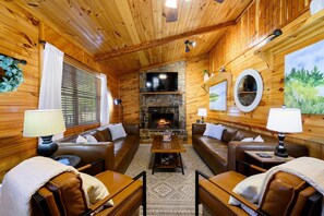 Smart TV, fireplace, video games