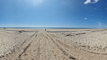 Beach nearby, sun-loungers