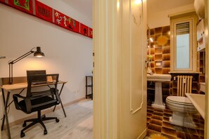 Free toiletries, hair dryer, bidet, towels