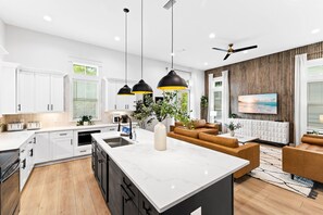 Fridge, microwave, oven, stovetop - Salty Days: Brand New Home on 30A! Private Pool & Golf Cart! (Santa Rosa Beach)