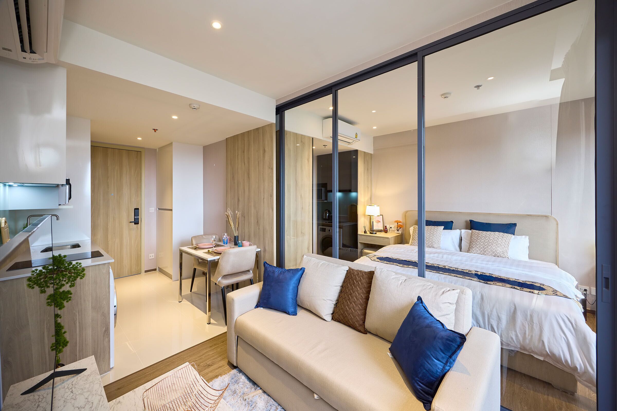 Apartamento design | Área de estar | TV LED