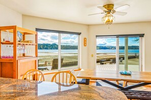 Dining - Tranquil Waterfront Home. Private Hot Tub. (Belfair)