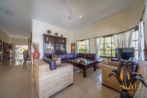 TV, lettore DVD, libri