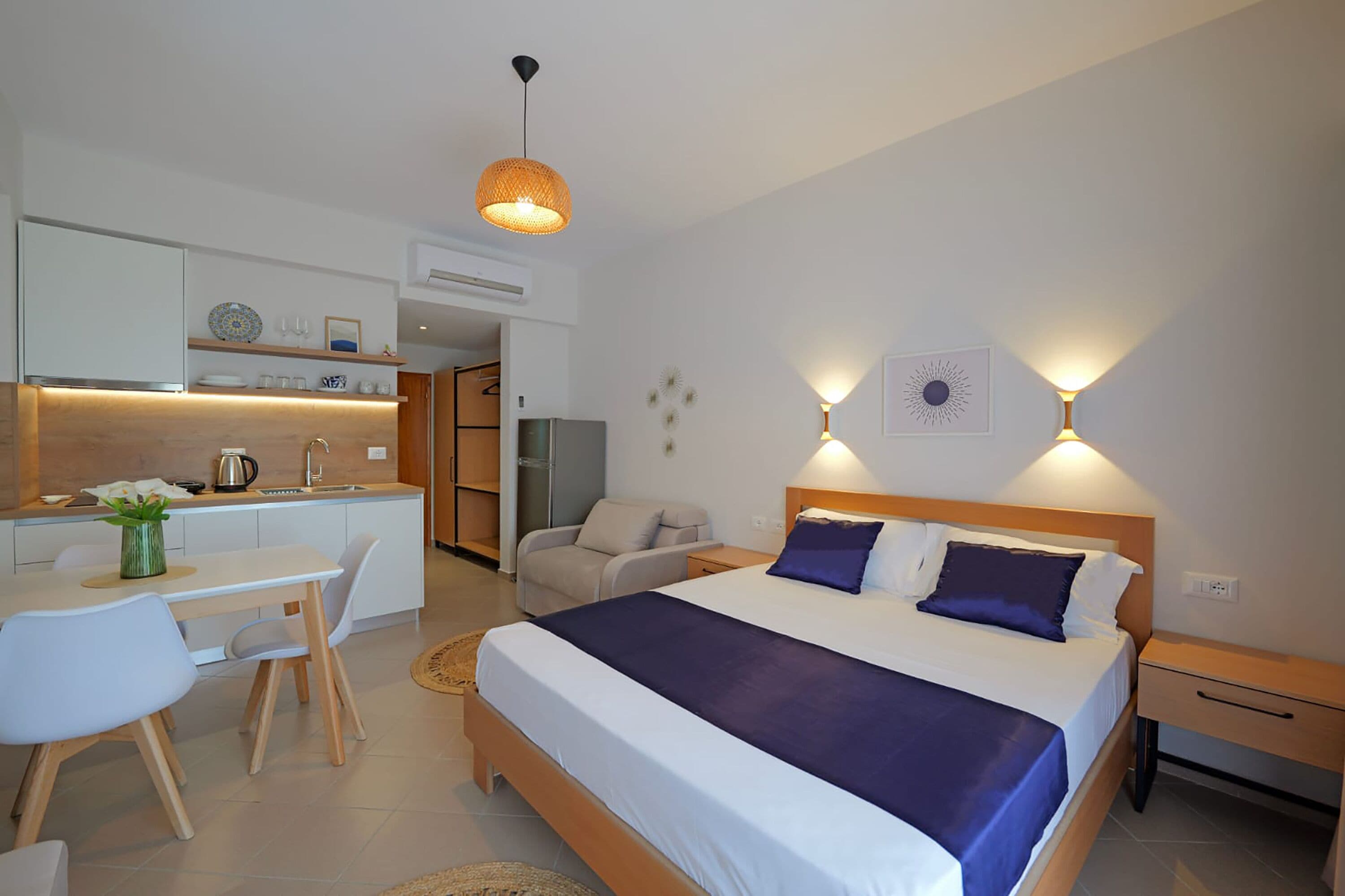 Quarto casal, vista para o mar | Roupas de cama antialérgicas, quartos à prova de som, Wi-Fi de cortesia