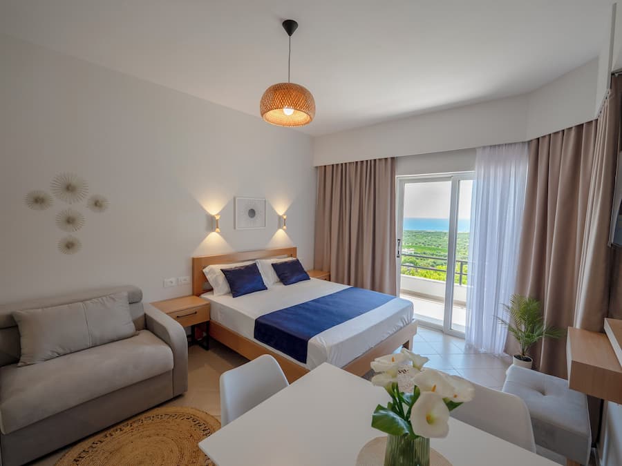 Dobbeltrom, sjøutsikt | Allergitestet sengetøy, lydisolert og wi-fi (inkludert)