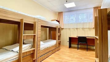 Economy Shared Dormitory, Men only | Blackout curtains, iron/ironing board, free WiFi, bed sheets