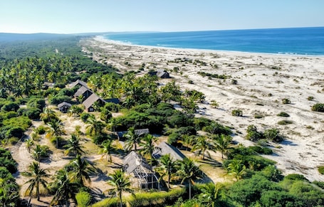 Aerial view. Morrumbene Beach Resort