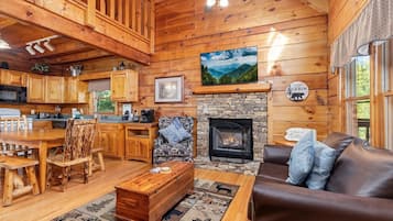 Cabin, 4 Bedrooms | Living area | Smart TV
