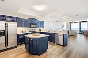 Condo, 3 Bedrooms | Private kitchen | Fridge, oven - Beach Bum - Holiday Isle #407 3 Bedroom Condo by RedAwning (Dauphin Island)