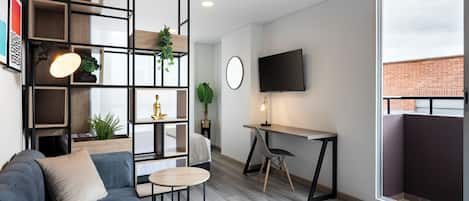 Panoramic Apartment | Living area | 43-inch LED TV with digital channels, Netflix, streaming services