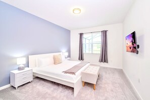 8 bedrooms, iron/ironing board, WiFi, bed sheets - Upstay: Resort Oasis w/ Pool & Hot Tub Near Disney (Kissimmee)