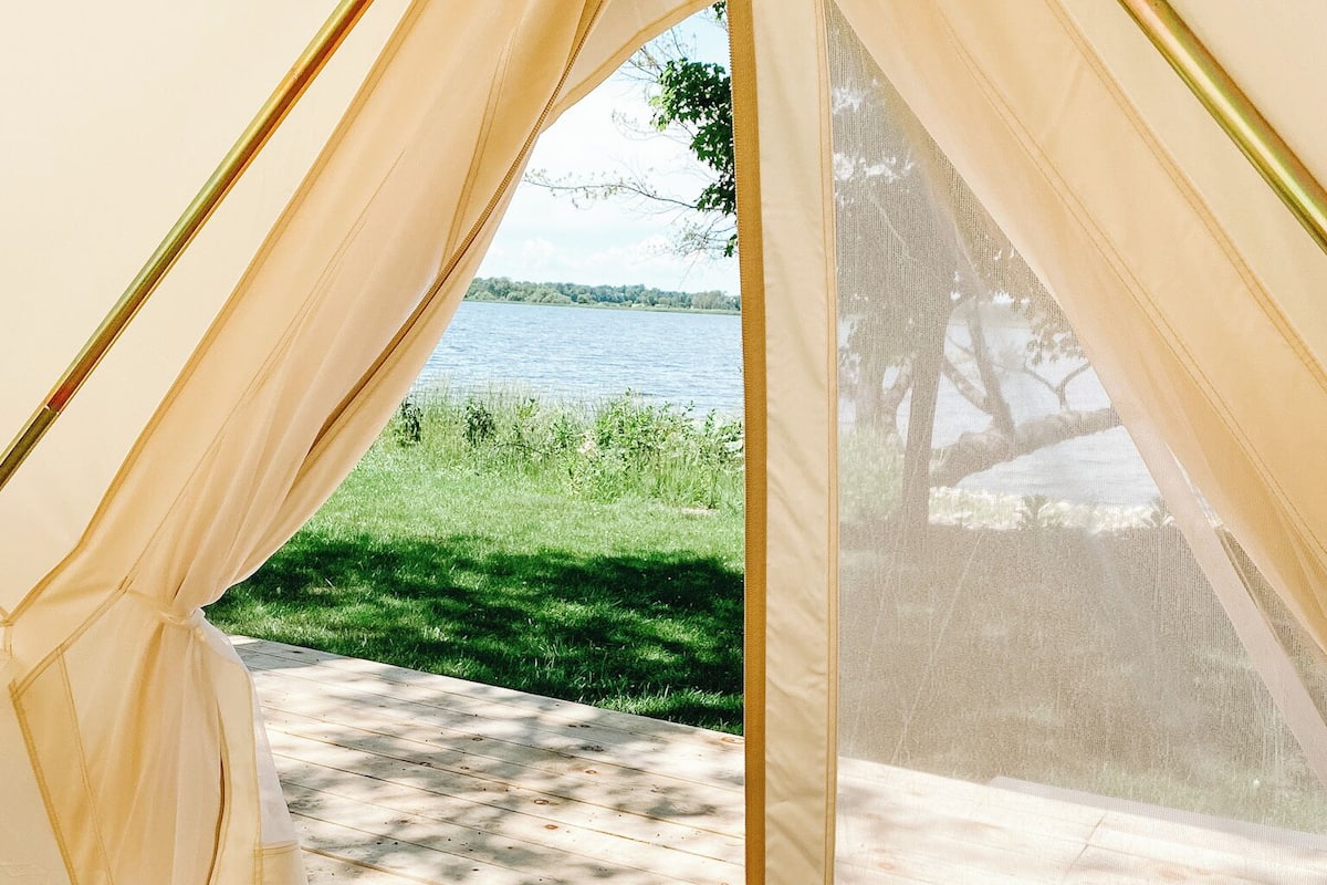 Premium Tent | 1 bedroom, Egyptian cotton sheets, premium bedding, memory foam beds