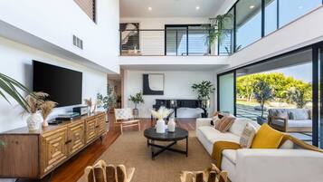 TV, fireplace, offices