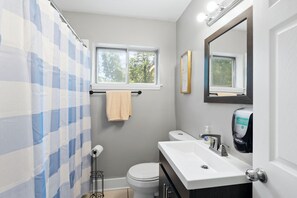 Shower, hair dryer, towels, toilet paper - Cozy 3 Bedroom Home (Chattanooga)